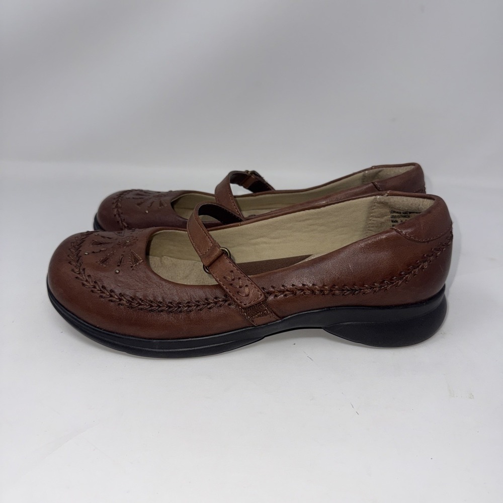 Thom McAn Brown Dublin Leather Mary Janes Flats 40007 US Sz 9.5 Shoes - Picture 5 of 11